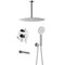 Kibi Circular Pressure Balanced Ceiling Mounted 3-Function Shower System with Rough In Valve - Chrome KSF409CH - alternate 1